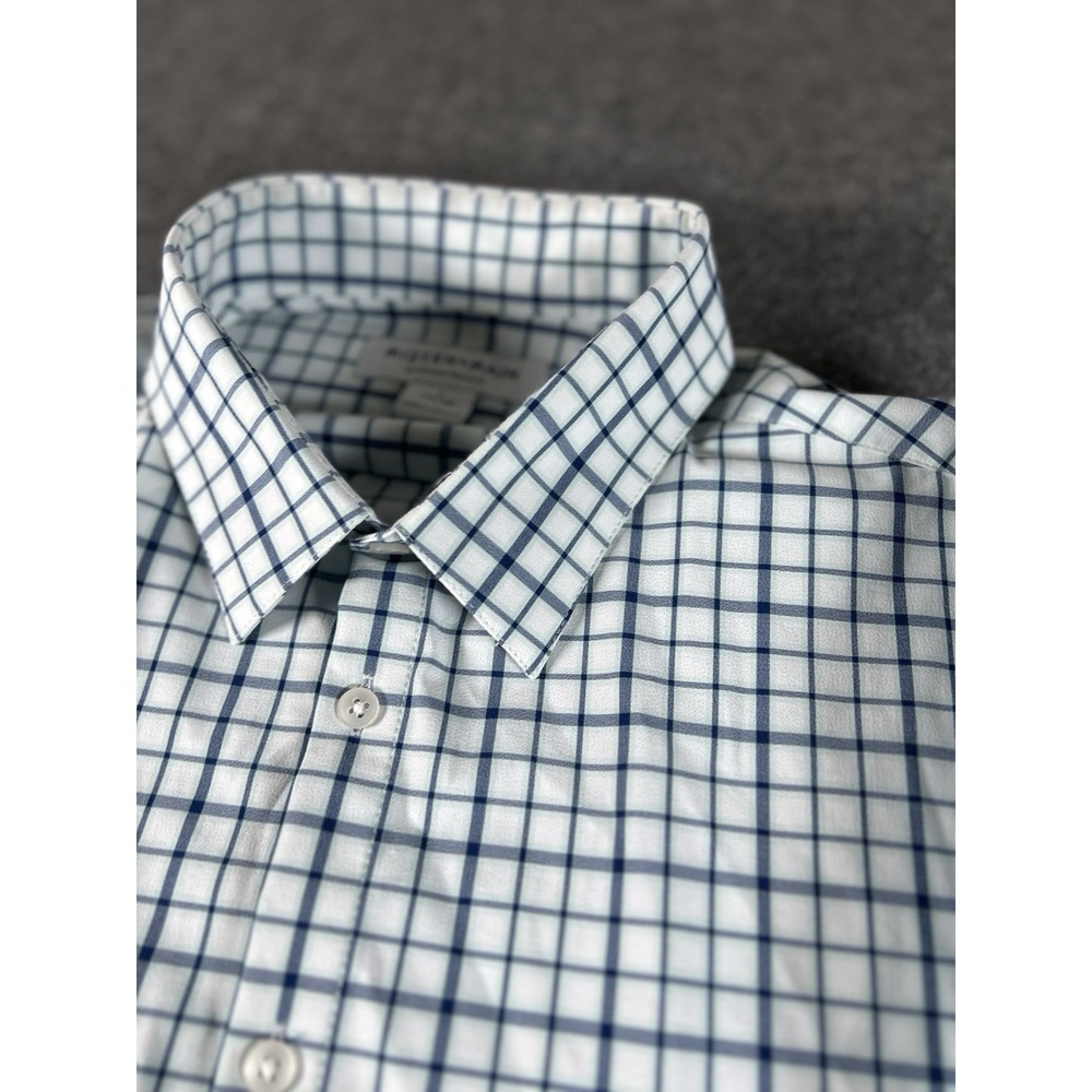 Mizzen+Main Button Up Shirt Men's Large Trim Tall Performance Stretch
